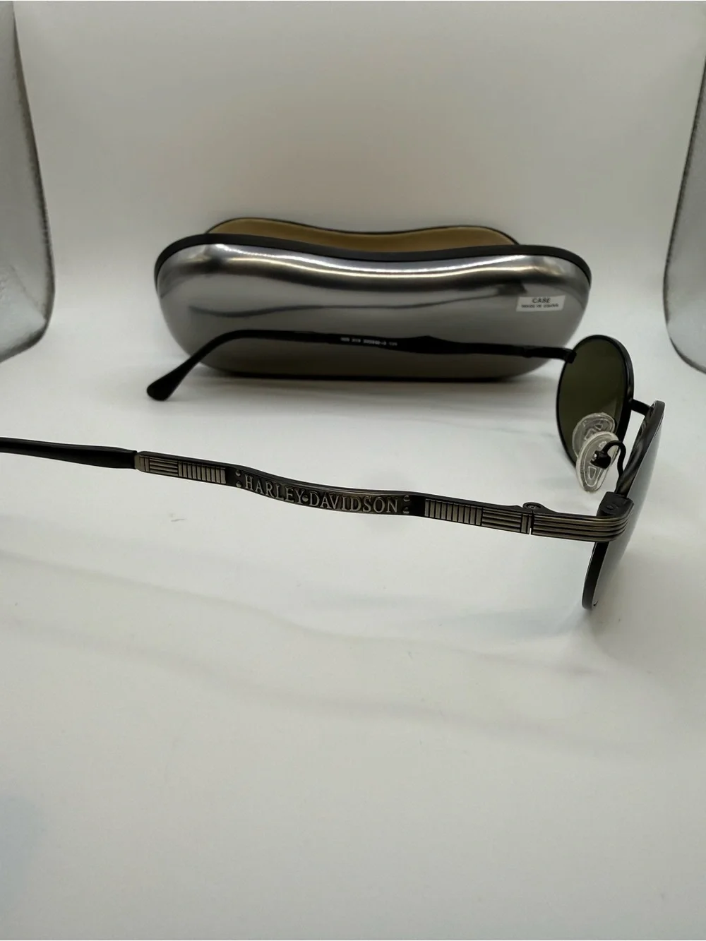 Vintage Harley-Davidson HDS 019 Round Sunglasses Eagle 50-19-135 w/ Case